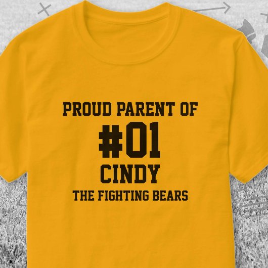 T-shirt Équipe de baseball Black Gold