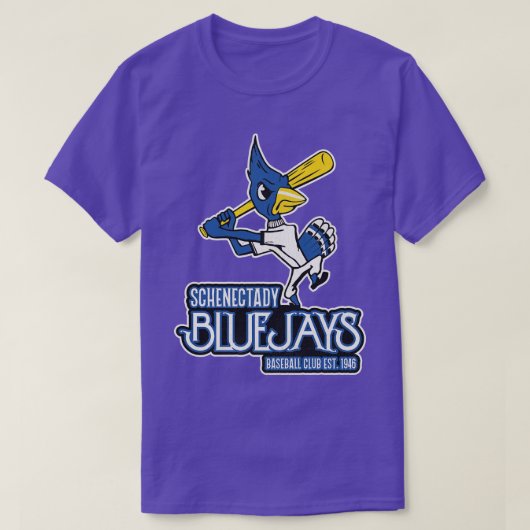 T-shirt Équipe de baseball de Schenectady Bluejays déficit (Design devant)