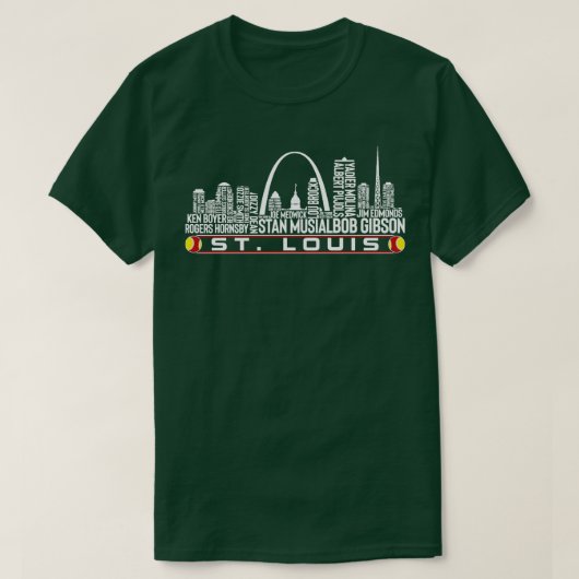 T-shirt Équipe de baseball de St Louis Toutes les légendes (Design devant)