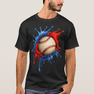 T-shirt Équipe de baseball Drip pour garçons et filles gla