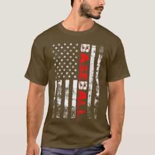 T-shirt Équipe de baseball du drapeau américain