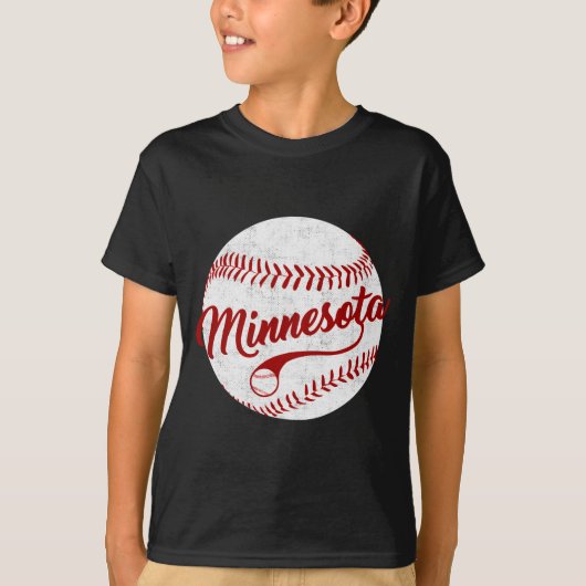 T-shirt Équipe de baseball Minnesota Amour baseball nation (Devant)