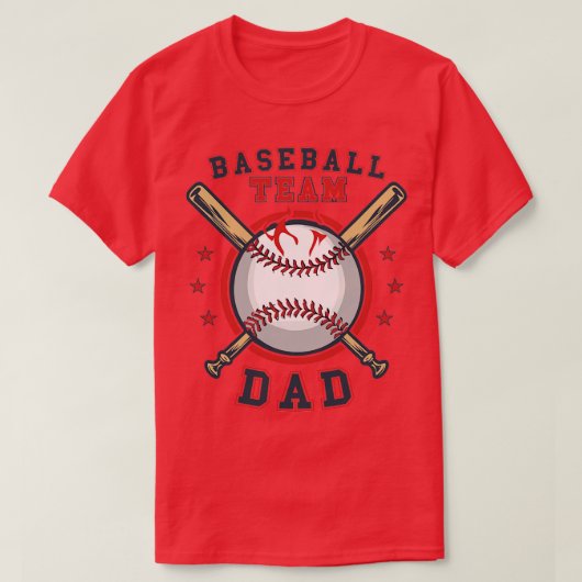 T-shirt équipe de baseball papa (Design devant)