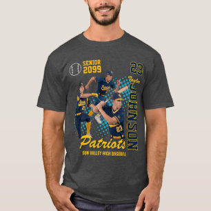 T-shirt Équipe de baseball Photo personnalisée Soirée des