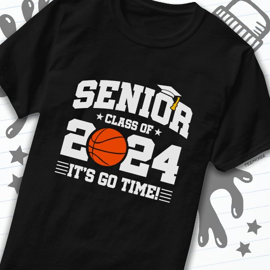 T-shirt Équipe de basket-ball Classe 2024 Graduation Senio