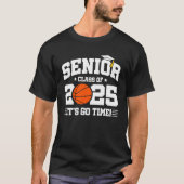 T-shirt Équipe de basket-ball Classe 2025 Graduation Senio (Devant)