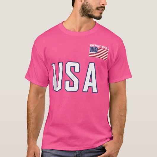 T-shirt Équipe de basket-ball de l'Usa Flag (Devant)