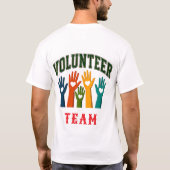 T-shirt ❤️ Équipe de bénévoles Typographie 👕 (Dos)