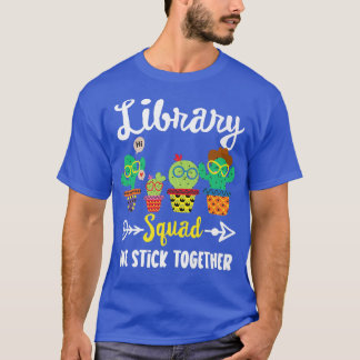 T-shirt Équipe de bibliothèque, Funny School Cactus Team S
