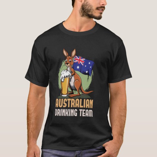 T-shirt Équipe de boisson australienne Drapeau australien  (Devant)