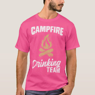 T-shirt Équipe de boisson autour du feu de camp Amateur de