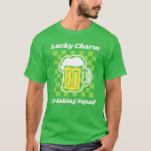 T-shirt Équipe de boisson Charme Chanceux (Devant)