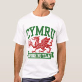T-shirt Équipe de boisson CYMRU (Devant)