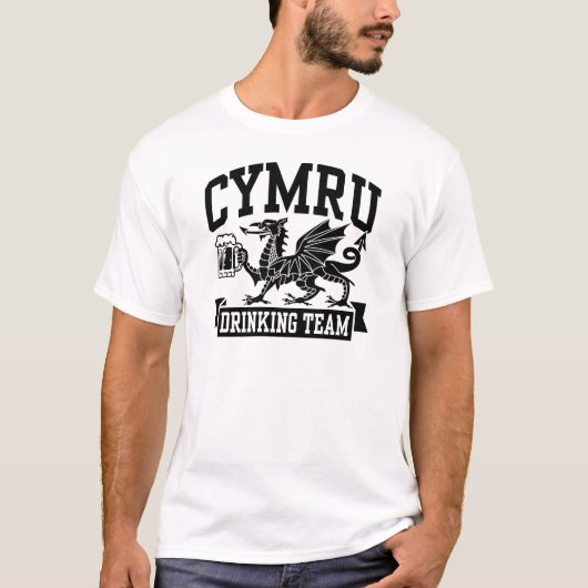 T-shirt Équipe de boisson CYMRU (Devant)