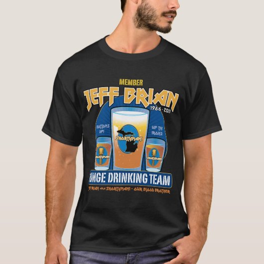 T-shirt Équipe de boisson de Jeff Brian (Devant)