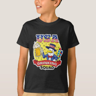 T-shirt Équipe de boisson des États-Unis 4 juillet Fête de