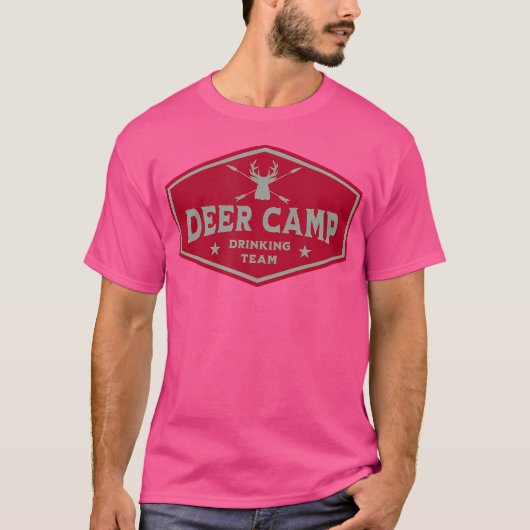 T-shirt Équipe de Boisson du camp de cerfs - Chasse amusan (Devant)