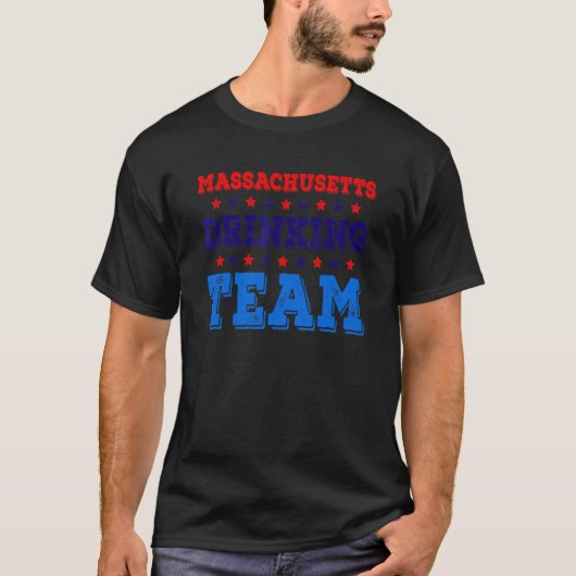 T-shirt Équipe de boisson du Massachusetts Fierté de l'Éta (Devant)
