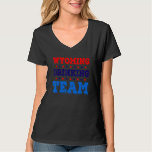 T-shirt Équipe de boisson du Wyoming Fierté de l'État Bo