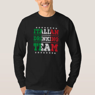 T-shirt Équipe de boisson italienne Italie Drapeau Boisson