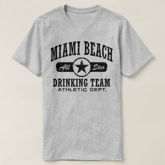 T-shirt Équipe de boisson Miami Beach (Design devant)