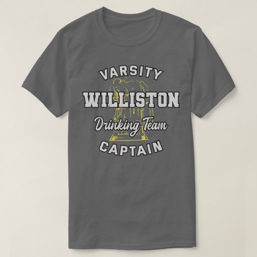 T-shirt Équipe de boisson Williston Capitaine Vermont Beer (Design devant)