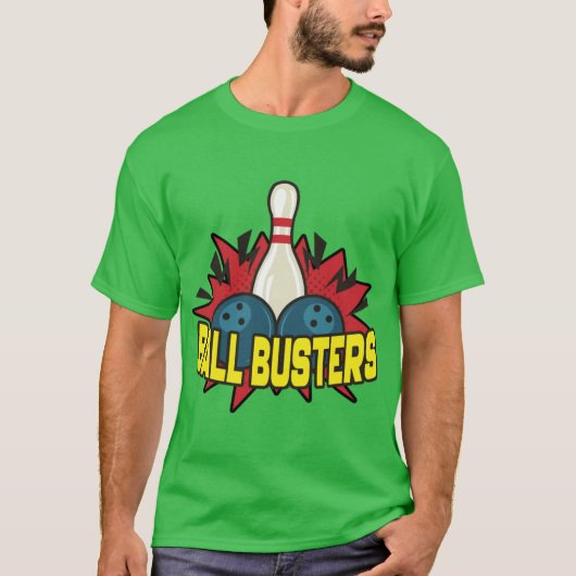 T-shirt Équipe de bowling Ball Busters famille (Devant)