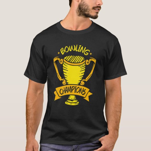 T-shirt Équipe de Bowling Champions Hobby Bowler (Devant)