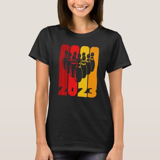 T-shirt Équipe de bowling et de bowling de bowling 2023 Au (Devant)
