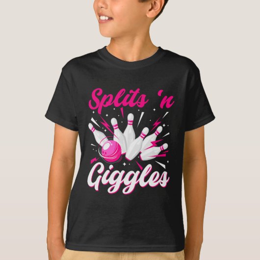 T-shirt Équipe de bowling Funny Splits n Giggles Joueuse d (Devant)