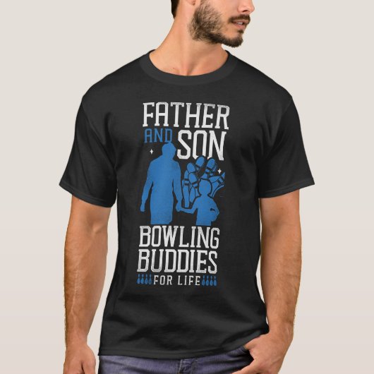 T-shirt Équipe De Bowling Père Et Son Époux De Bowling Pou (Devant)