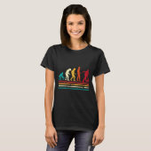 T-shirt Équipe de bowling rétro Bowler Evolution Hommes Fe (Devant entier)