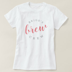 T-shirt Équipe de brassage rose Fête de bachelorette sur l