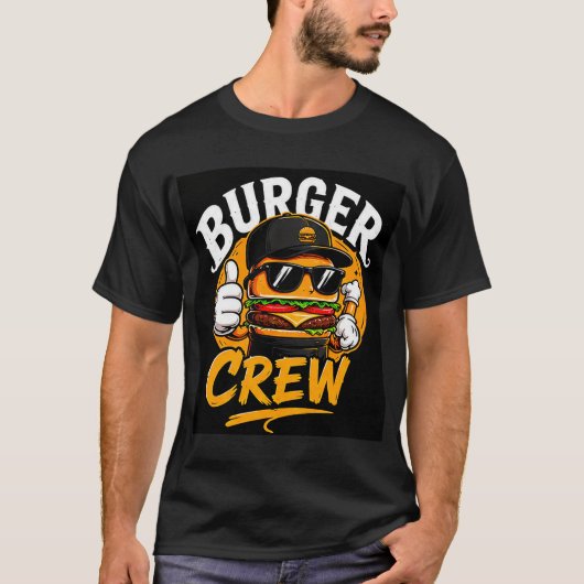 T-shirt Équipe de Burger Crew Créative Restaurant Cuisine (Devant)