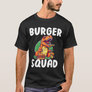 T-shirt Équipe de burger de dinosaure T-rex Amateurs de ha