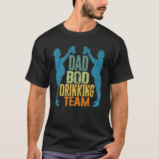 T-shirt Équipe de buveurs de Retro Dad Bod, papa drôle pou