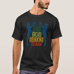 T-shirt Équipe de buveurs de Retro Dad Bod, papa drôle pou