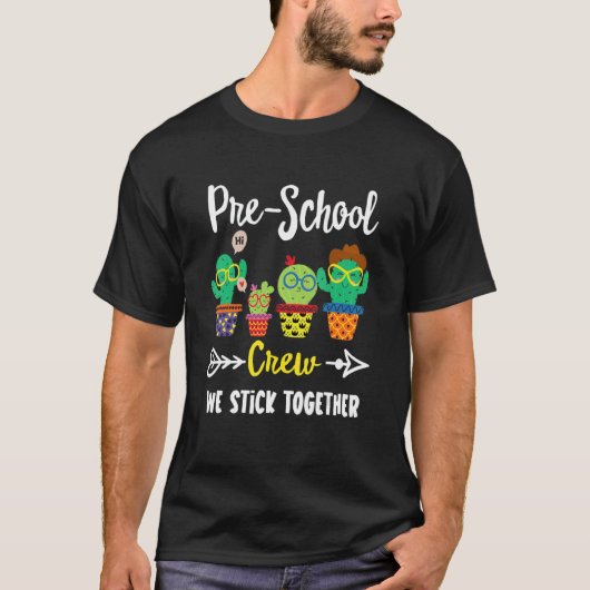 T-shirt Équipe de Cactus pré-école Équipe de préécole Ense (Devant)