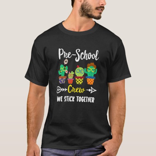 T-shirt Équipe de Cactus pré-école Équipe de préécole Ense (Devant)