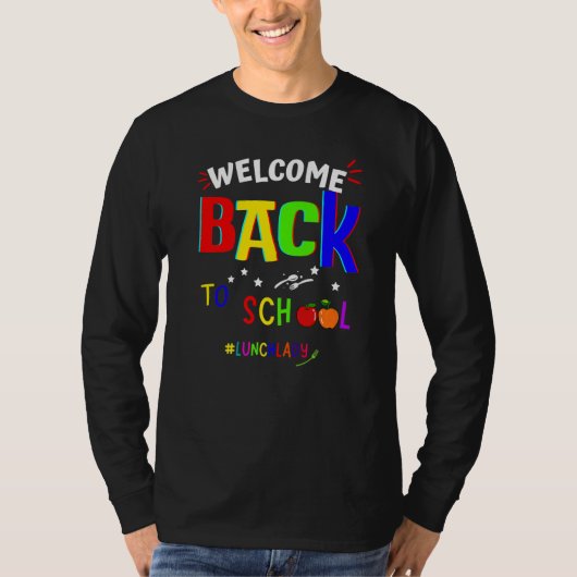 T-shirt Équipe de cafétéria Équipe de dame de déjeuner Ret (Devant)