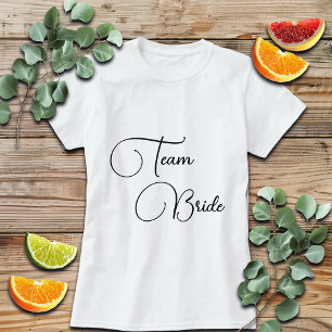 T-shirt Équipe de calligraphie élégante Mariée de mariage