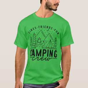 T-shirt Équipe de camping enflamme les amis d'un camp d'ét