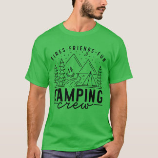 T-shirt Équipe de camping enflamme les amis d'un camp d'ét