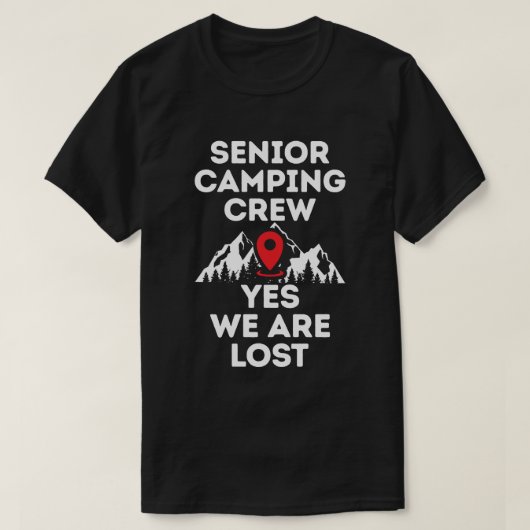 T-shirt Équipe de camping principale perdue, simple (Design devant)