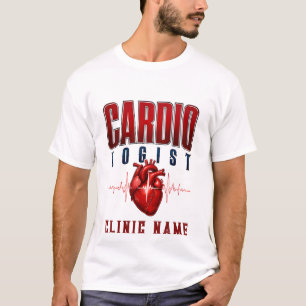 T-shirt Équipe de cardiologie Battement de cœur Conception