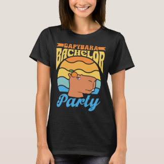 T-shirt Équipe de célibataire homme capybara mariée marié