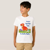 T-shirt Équipe de chasse aux oeufs de Pâques de Dinosaure (Devant entier)