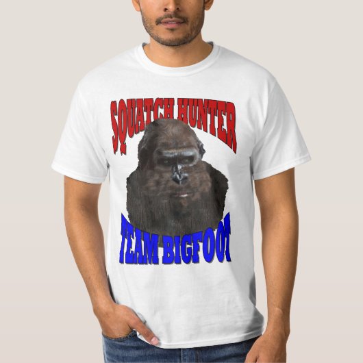 T-shirt Équipe de chasseurs de squatch Bigfoot (Devant)