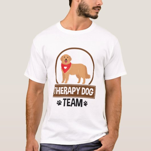 T-shirt Équipe de chien thérapeutique (Devant)