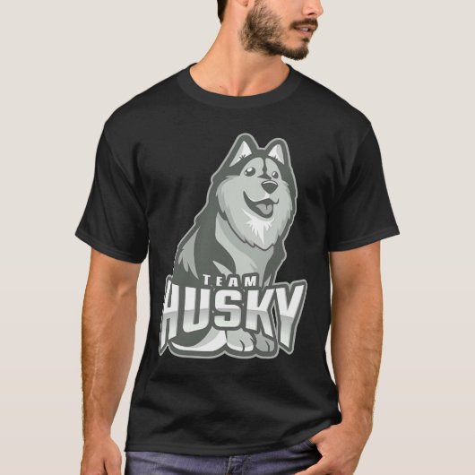 T-shirt Équipe de chiens Husky (Devant)